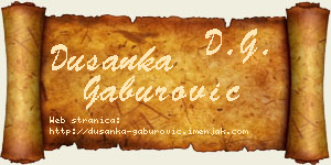 Dušanka Gaburović vizit kartica